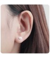 Stud Earring Plain Pearl STP-11
